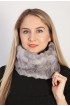 Grey sapphire mink fur neck warmer - Created with mink fur remnants